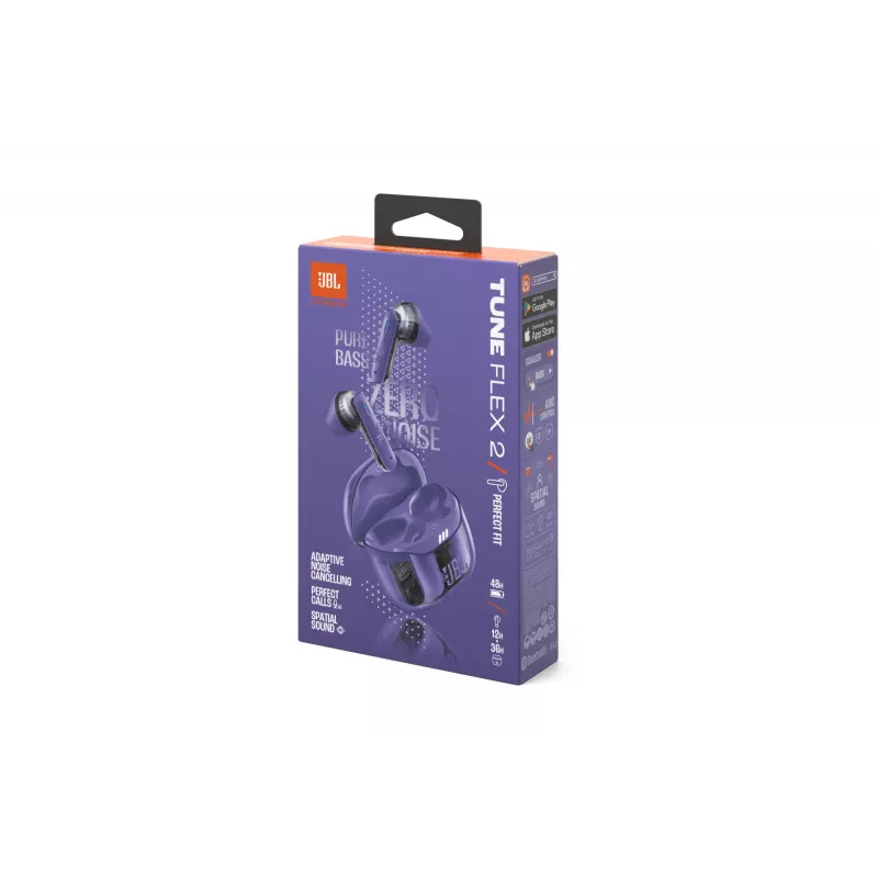 JBL Tune Flex 2 Ghost Edition ακουστικά True Wireless Stereo (TWS) in-ear κλήσεις/μουσική Bluetooth μωβ