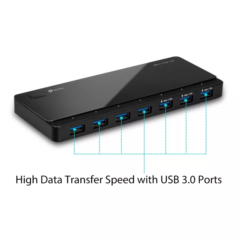 TP-Link UH700 hub διασύνδεσης USB 3.2 Gen 1 (3.1 Gen 1) Micro-B 5000 Mbit/s μαύρο