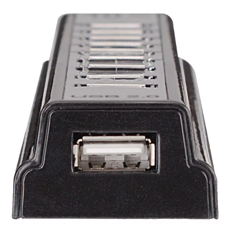 USB hub Manhattan USB-A 10 θυρών, 480 Mbit/s, μαύρο