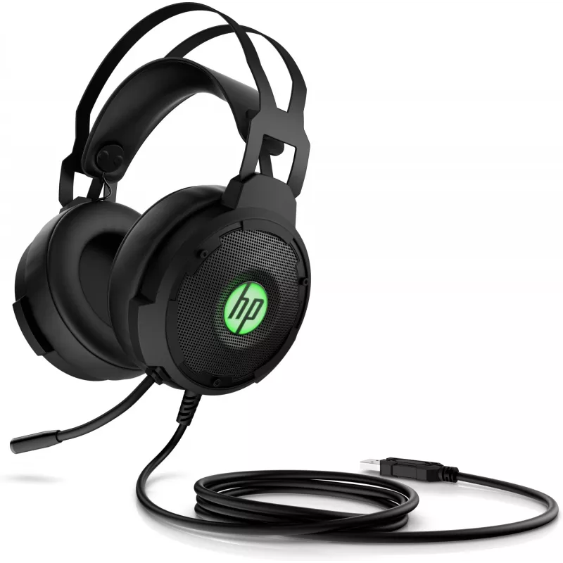 HP Pavilion Gaming Headset 600, ενσύρματο, gaming, 360 g, headset, μαύρο, πράσινο