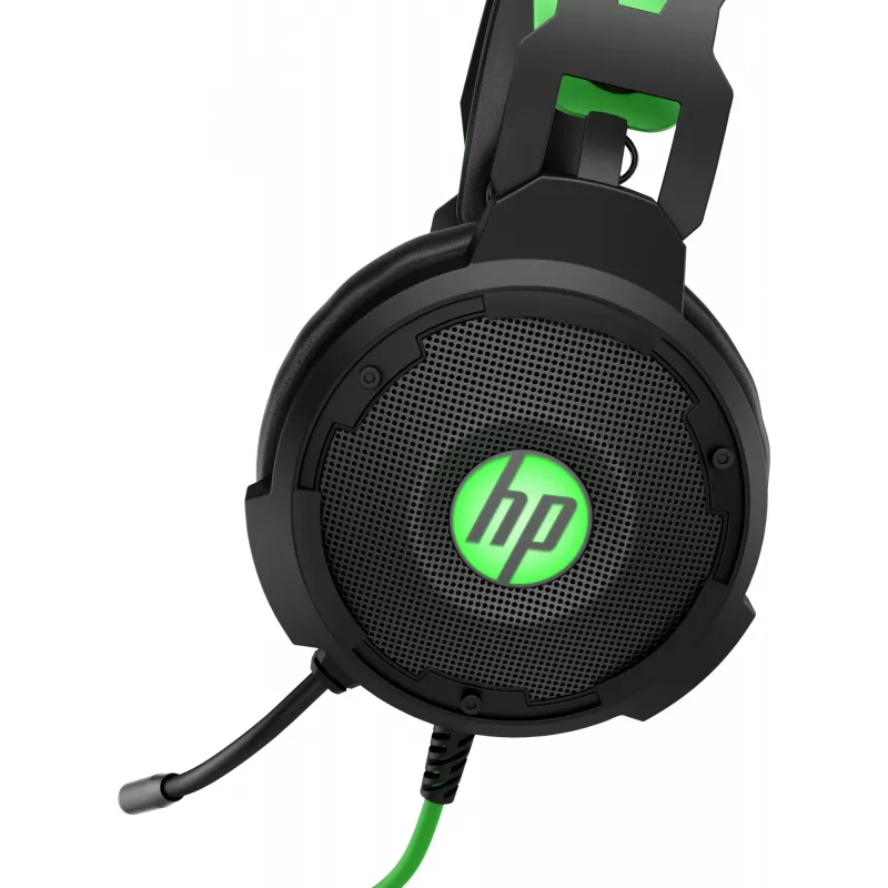 HP Pavilion Gaming Headset 600, ενσύρματο, gaming, 360 g, headset, μαύρο, πράσινο