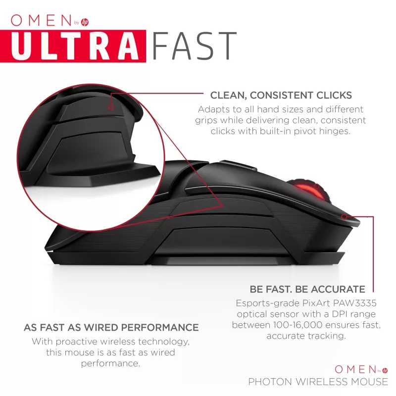 Ποντίκι HP OMEN by Photon Wireless Bluetooth USB Type-A