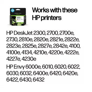 HP 305XL High Yield Tri-color Original μελανοταινία, cyan, ματζέντα, κίτρινο, 1 τεμ., 200 σελίδες