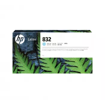 HP 832 1 λίτρου ανοιχτό cyan Latex μελανοταινία, HP Latex 700, 700 W, 800, 800 W εκτυπωτές, θερμικός εκτυπωτής inkjet, cyan, Κίνα, Ηνωμένες Πολιτείες, Σιγκαπούρη, 243 mm, 64 mm