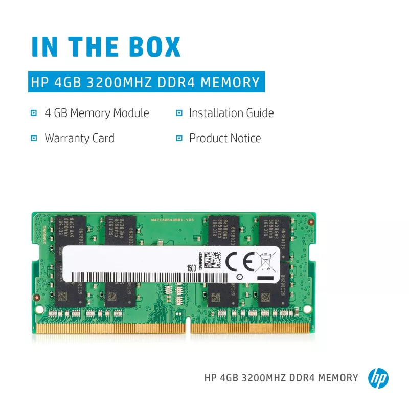 HP 286H5AA μονάδα μνήμης 4 GB 1 x 4 GB DDR4 260-Pin SO-DIMM