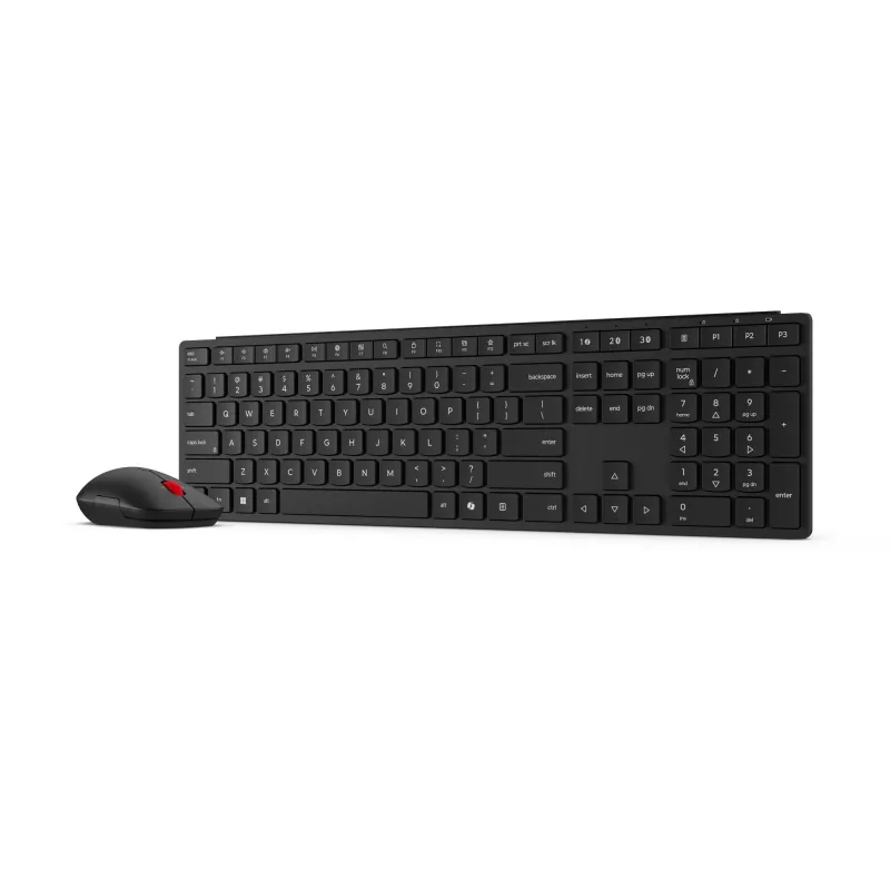 Lenovo 4X31S04814 Πληκτρολόγιο και Ποντίκι σε Συσκευασία Γραφείου RF Wireless + Bluetooth Βελγικό Μαύρο