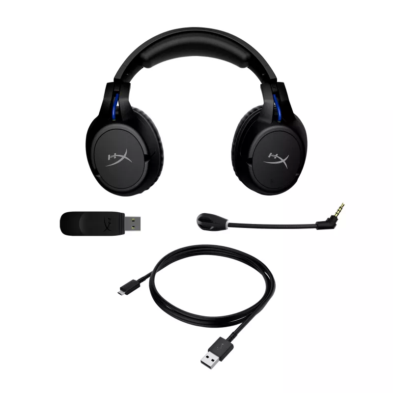HyperX Cloud Flight - Ασύρματο Headset Gaming (Μαύρο-Μπλε) - PS5-PS4