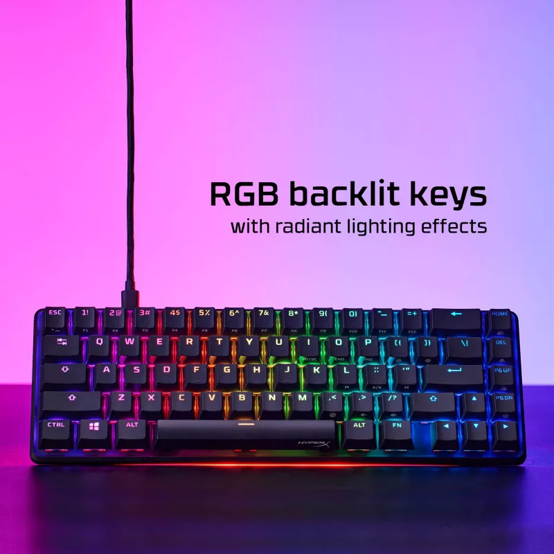 HyperX Alloy Origins 65 – Μηχανικό Gaming πληκτρολόγιο – HX Aqua (US-Layout)