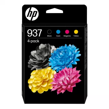 Μελάνια HP 937 CMYK συσκευασία 4 τεμ. μαύρο κυανό ματζέντα κίτρινο