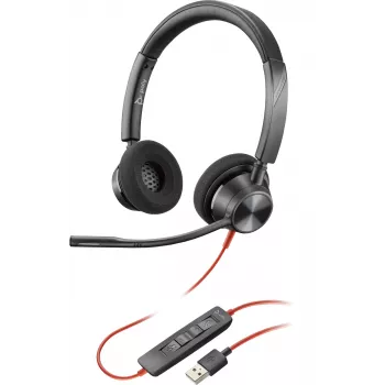 HP Poly Poly Blackwire 3320 USB-A Headset, Ενσύρματο, Γραφείο/Call center, 130 g, Headset, μαύρο