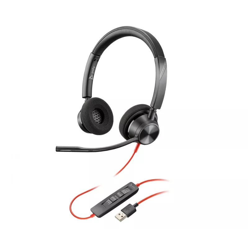 HP Poly Poly Blackwire 3320 USB-A Headset, Ενσύρματο, Γραφείο/Call center, 130 g, Headset, μαύρο