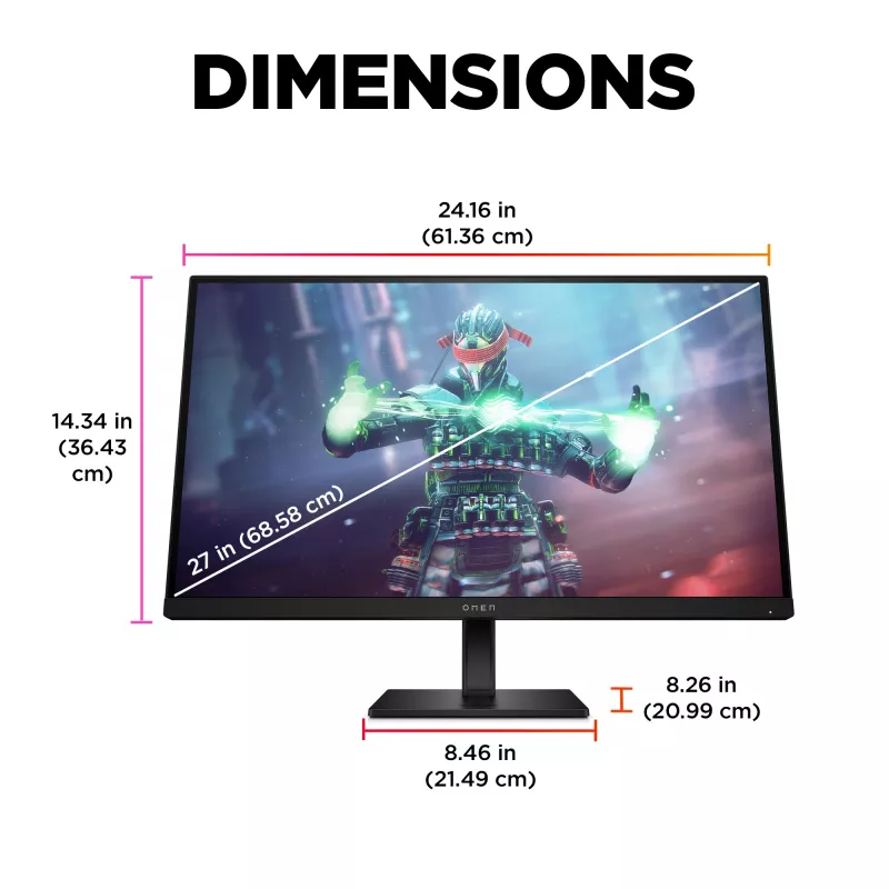 OMEN by HP 27 ιντσών UHD 144Hz Οθόνη Gaming – OMEN 27k