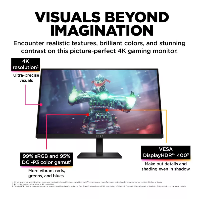 OMEN by HP 27 ιντσών UHD 144Hz Οθόνη Gaming – OMEN 27k