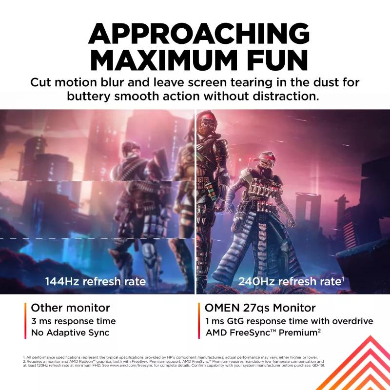 OMEN by HP 27 ιντσών QHD 240Hz Οθόνη Gaming – OMEN 27qs