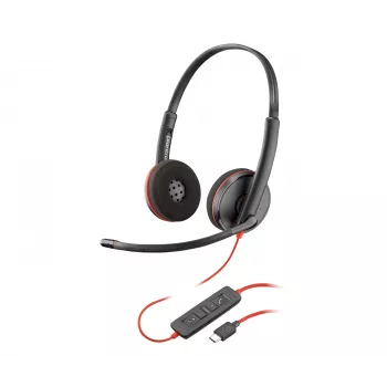 Ακουστικό POLY Blackwire C3220 Στερεοφωνικό USB-C με θήκη μεταφοράς