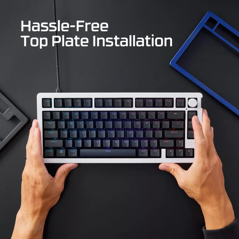 Μηχανική επάνω πλάκα πληκτρολογίου Kingston HyperX Alloy Rise 85U09AA Λευκό