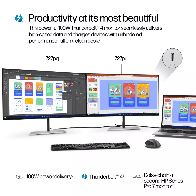 HP Series 7 Pro 27 ιντσών QHD Thunderbolt 4 Οθόνη – 727pu