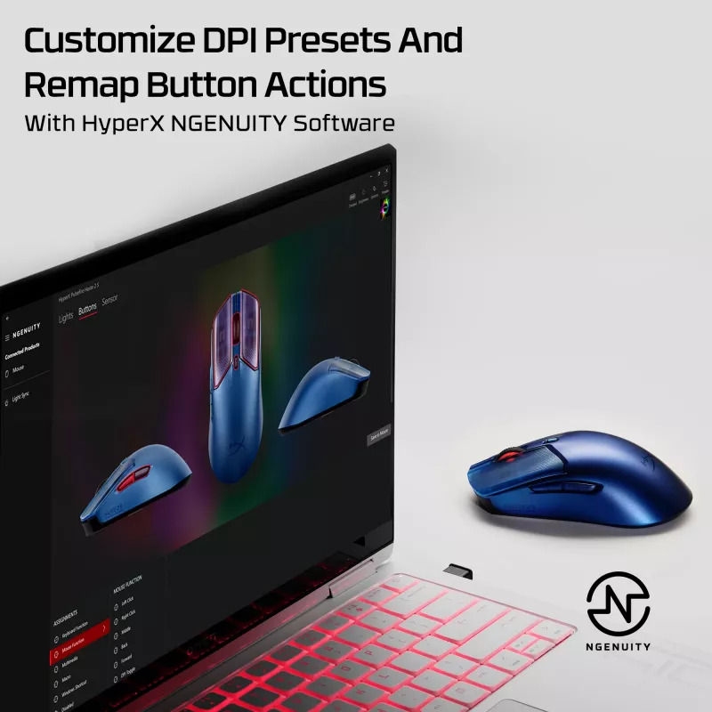 Ασύρματο ποντίκι gaming HP HyperX Pulsefire Haste 2 S Navy 64 g Li-Ion