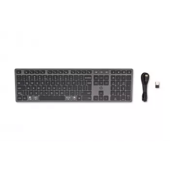 HP 720 Multi-Device Επαναφορτιζόμενο ασύρματο πληκτρολόγιο, Full-size (100%), Ασύρματο, USB + Bluetooth, Μηχανικό, QWERTY, μαύρο