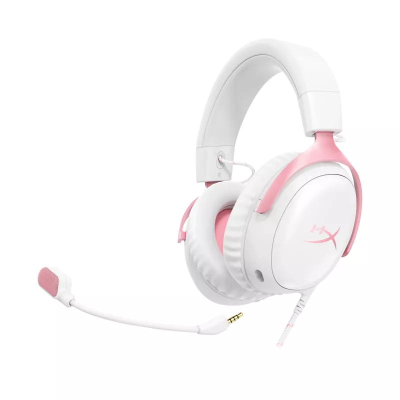 HyperX Cloud III - Headset gaming (λευκό/ροζ)