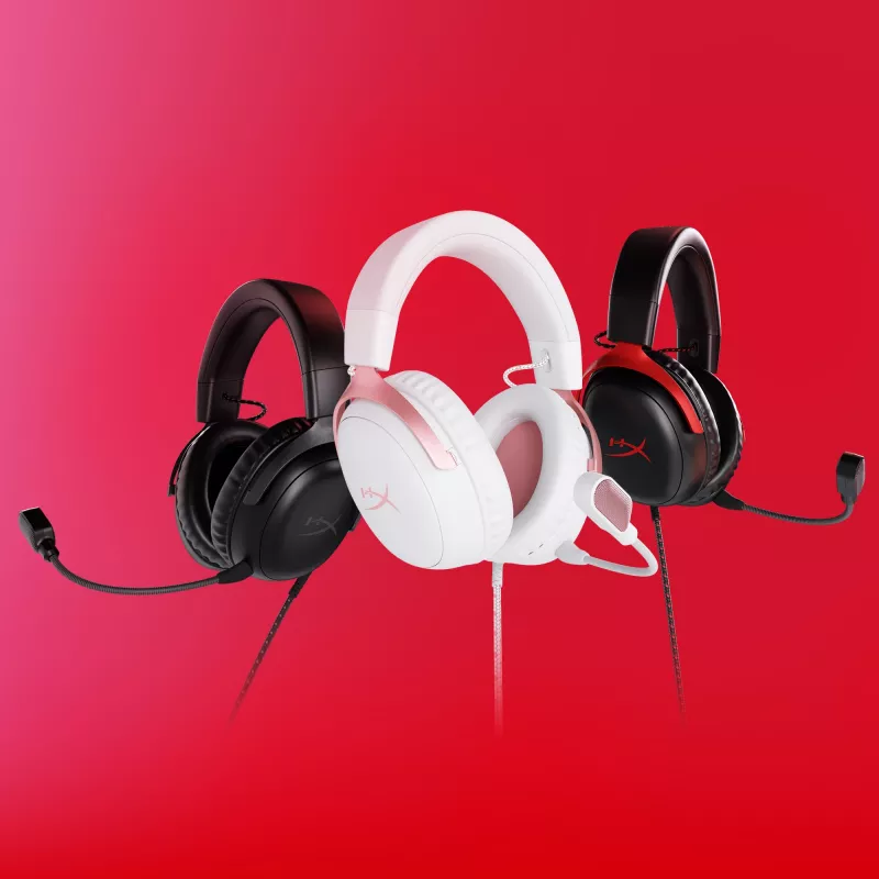 HyperX Cloud III - Headset gaming (λευκό/ροζ)