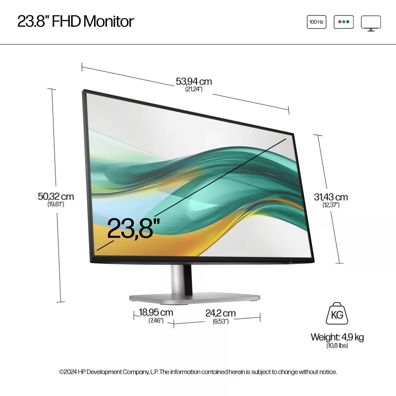 HP Series 5 Pro 60,5 cm (23,8 inch) FHD Οθόνη χωρίς βάση – 524pf