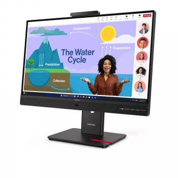 Οθόνη Lenovo ThinkVision T24D-4v, 60,5 cm (23,8 inch), 1920 x 1080 Pixel, Full HD, LED, 6 ms, μαύρο