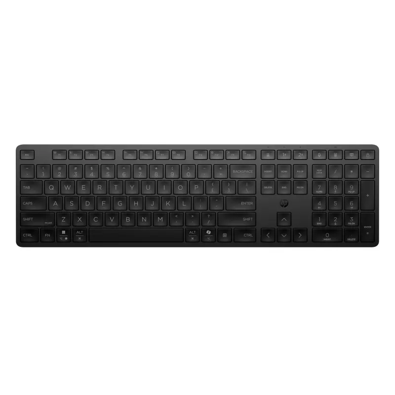 HP 495K Multi-Device Dual-Mode Πληκτρολόγιο, Full-Size (100%), ασύρματο, USB + Bluetooth, μαύρο