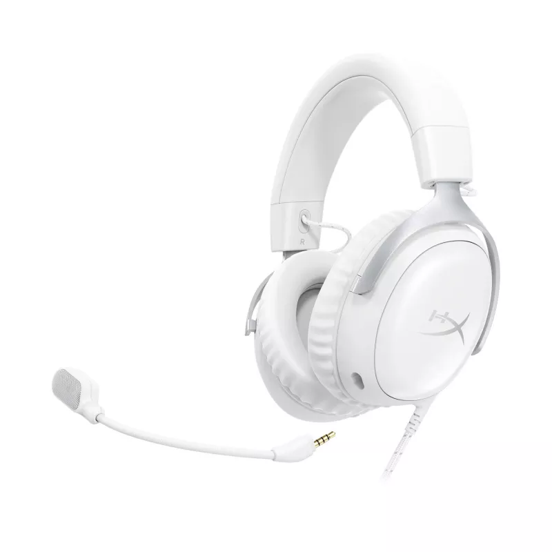 HyperX Cloud III - Gaming Headset (λευκό), λευκό, Κίνα, Ταϊλάνδη, Circumaural, Κλειστού τύπου, 155 mm, 86,7 mm