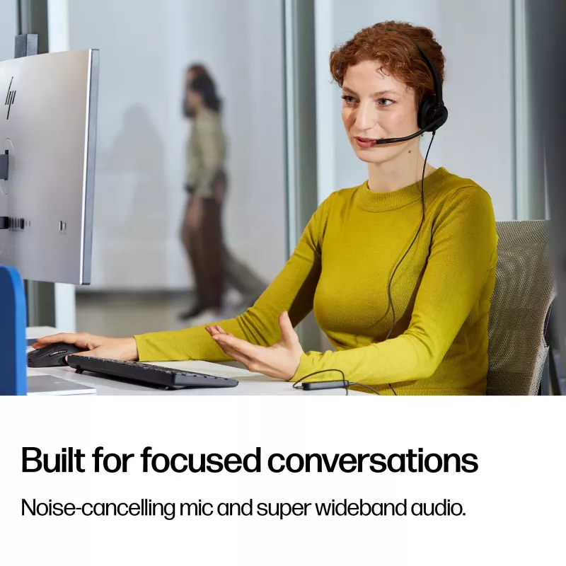 HP Poly Mission 415 Μονοφωνικό Ενσύρματο USB Headset (Bulk), 99 g, μαύρο
