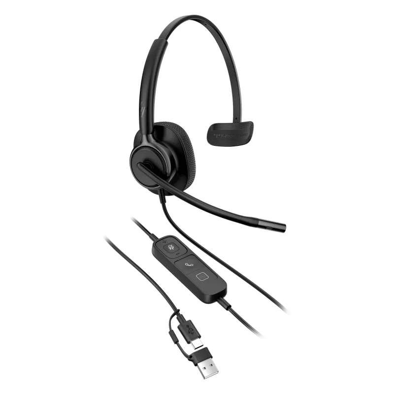 HP Poly Mission 415 Μονοφωνικό Ενσύρματο USB Headset (Bulk), 99 g, μαύρο