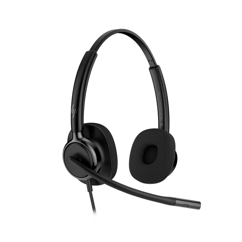 Ενσύρματο Στερεοφωνικό Headset HP POLY Mission 425 Classic, σύνδεση USB, 126 g