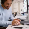 Ενσύρματο Στερεοφωνικό Headset HP POLY Mission 425 Classic, σύνδεση USB, 126 g