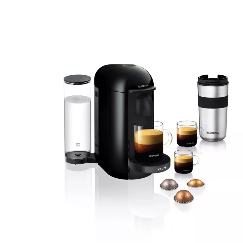 Μηχανή espresso και καφέ με κάψουλες KRUPS Nespresso Vertuo XN903810 μαύρο