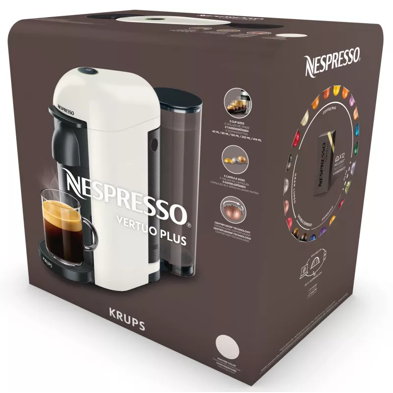 Μηχανή espresso και καφέ με κάψουλες KRUPS Nespresso Vertuo XN903810 μαύρο