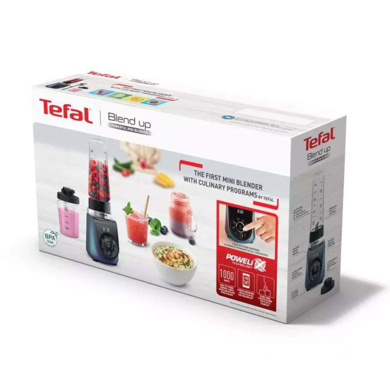 Tefal Blend Up BL19H4F0 Μίξερ 0,85 L Μπλέντερ 1000 W Μπλε, Διαφανές