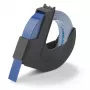 DYMO Authentic Embossing Label Tape | ρολό 9 mm x 3 m | Λευκή εκτύπωση σε μπλε | Αυτοκόλλητη | για συσκευές ανάγλυφης εκτύπωσης | 1 τεμ.