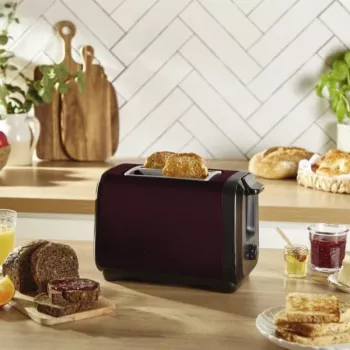 Τοστιέρα MOULINEX LT5S05E0 — 2 φέτες, 1300 W, θήκη ανοξείδωτου ατσαλιού, μαύρο/κόκκινο