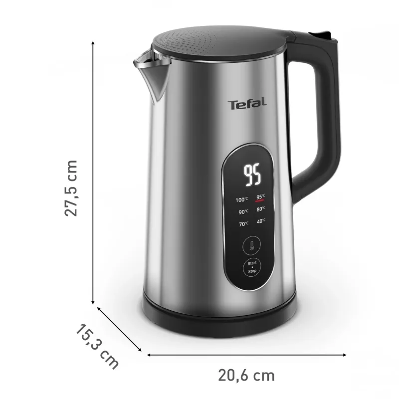 Tefal Selection KI871DE0 βραστήρας 1,7 l 1500 W μαύρο, ανοξείδωτο ατσάλι
