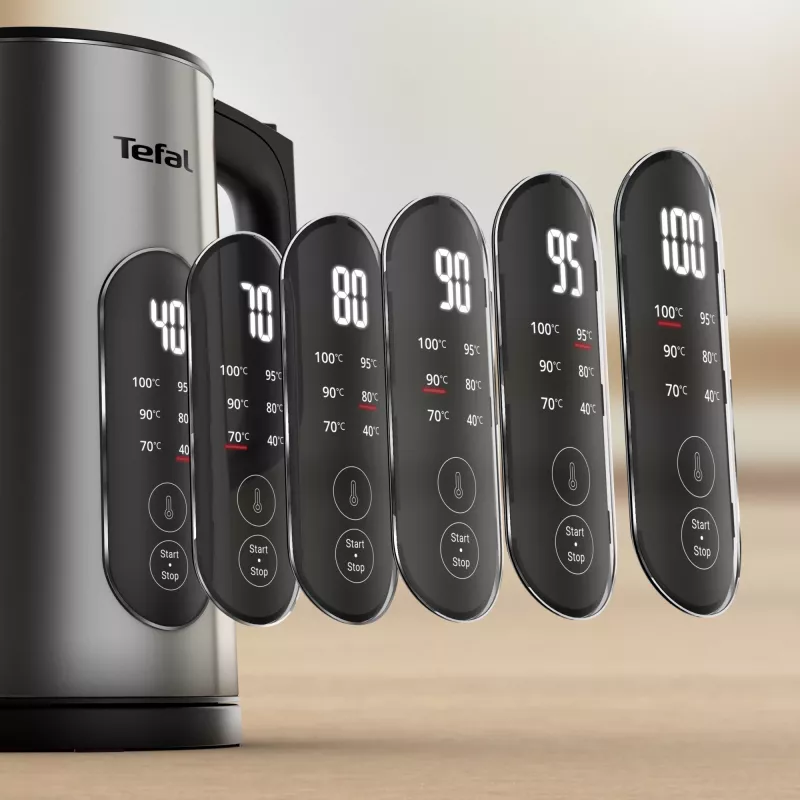 Tefal Selection KI871DE0 βραστήρας 1,7 l 1500 W μαύρο, ανοξείδωτο ατσάλι