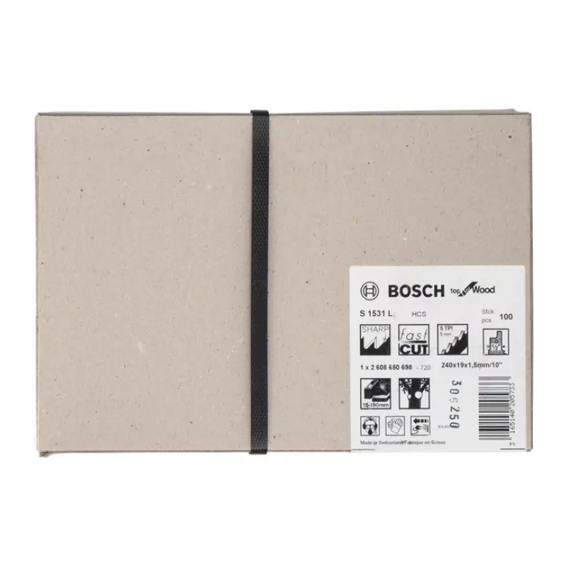 Bosch 2608650698 λεπίδα σέγας χάλυβας άνθρακα (HCS) 100 τεμ.