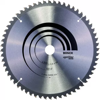 Bosch Optiline Wood δίσκοι πριονιού ξύλου, ξύλο, 30,5 cm, Bosch, 798 g, 1 τεμ.