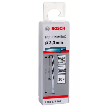 Στριφτό τρυπάνι Bosch HSS PointTeQ 3,3 mm