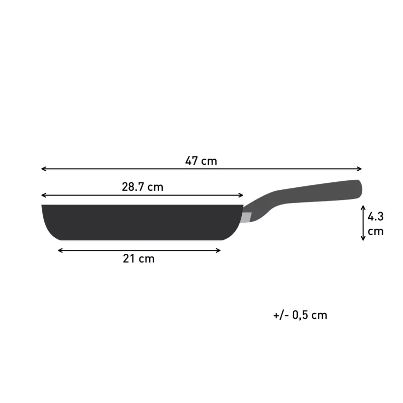 Tefal Change μαύρο C4760625 τηγάνι γενικής χρήσης στρογγυλό