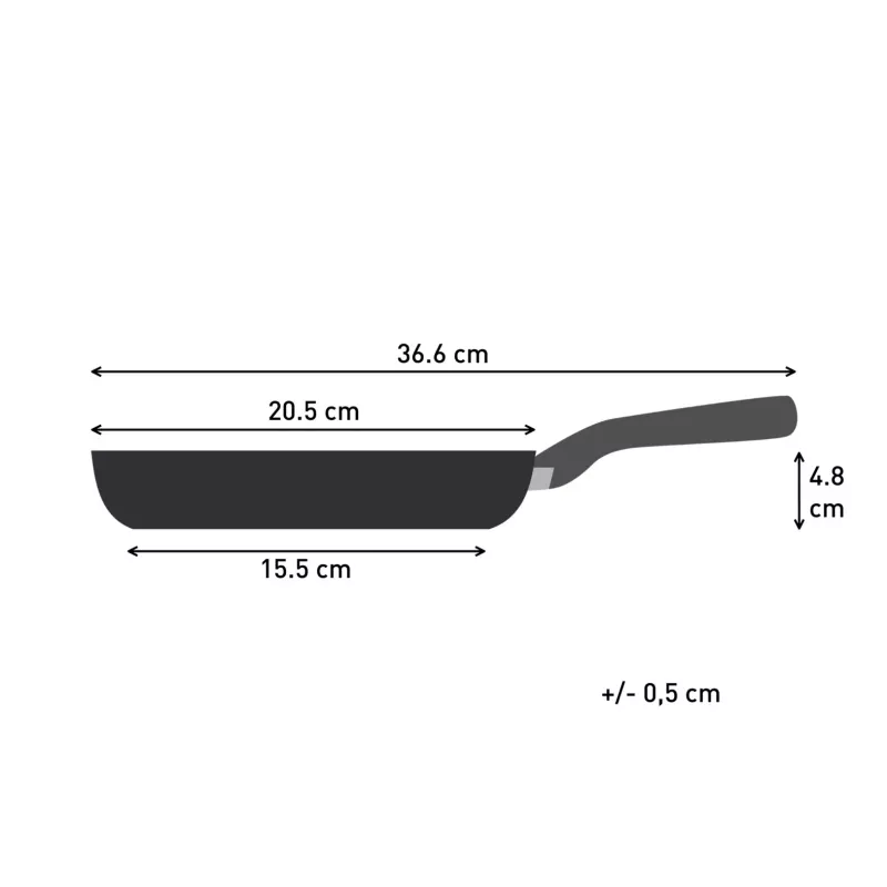 Tefal Change μαύρο C4760225 τηγάνι γενικής χρήσης στρογγυλό
