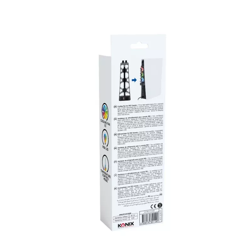 Konix 61889000052 Μέρος/αξεσουάρ κονσόλας παιχνιδιών, ανεμιστήρας ψύξης