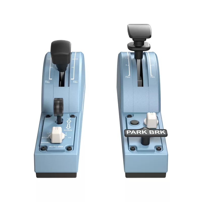 Thrustmaster TCA Quadrant Add-On Airbus Edition, μαύρο, μπλε, προσομοιωτής πτήσης, PC