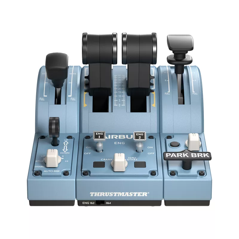 Thrustmaster TCA Quadrant Add-On Airbus Edition, μαύρο, μπλε, προσομοιωτής πτήσης, PC