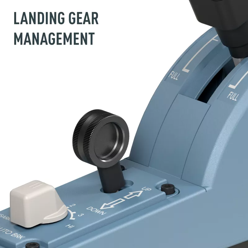 Thrustmaster TCA Quadrant Add-On Airbus Edition, μαύρο, μπλε, προσομοιωτής πτήσης, PC