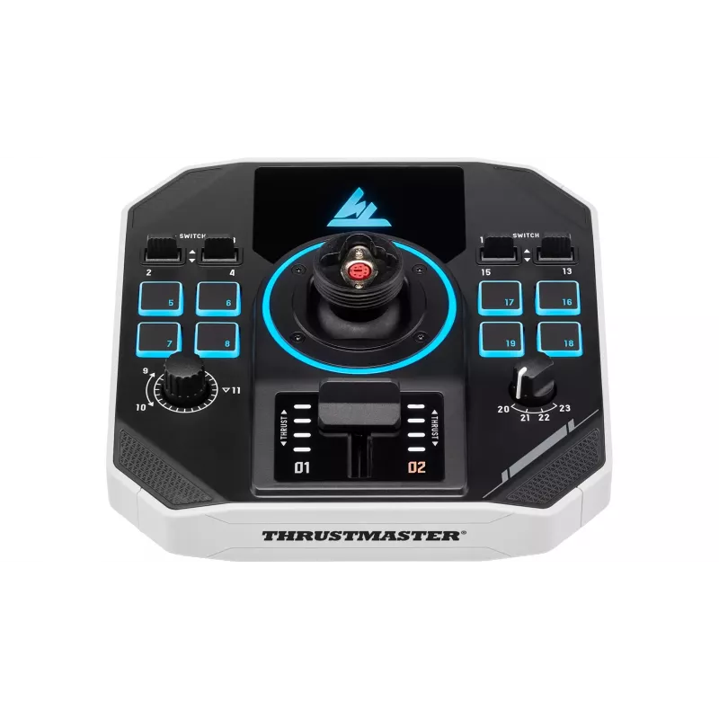 Flightstick Thrustmaster Sol-R 2 HOSAS Space Sim Duo — ενσύρματο USB Type-C, αναλογικό/ψηφιακό, μαύρο/λευκό